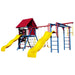  Product image of Lifetime Big Stuff Deluxe Swing Set with primary color scheme, displaying slides, swings, and climbing areas.