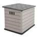 Side and back view of the Lifetime Deluxe Large Dog House with SKU 60328, displaying the side vents and overall design.