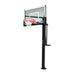 Side view of the Lifetime Mammoth Bolt Down Basketball Hoop showing the support structure.