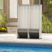 Lifetime storage locker placed poolside for convenient storage of outdoor and swim accessories.