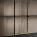 Interior shot of the Lifetime 10 x 8 ft. Outdoor Storage Shed showing the wall design and texture.