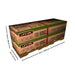 Rendered image showing the Lifetime 10 x 8 ft. Outdoor Storage Shed box on a wooden pallet with dimensions.