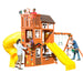 Children playing on the Lookout wooden playset