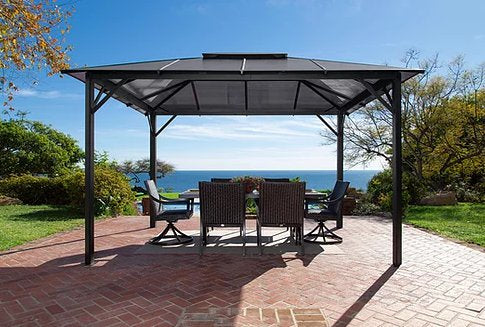 Paragon Outdoor Madrid Hard Top Gazebo With a Sea View