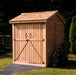 closed doors of Maximizer Storage Shed 6×6