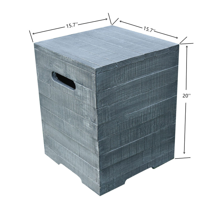 Modeno Square Tank Cover - Travertine ONB020 grey dimensions