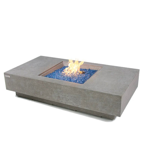 Elementi Plus Concrete Fire Pit Table with glass fire