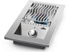 Angled view of stainless steel single range top burner with grate, Napoleon Grills Built-In 500 Series.