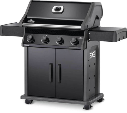 Angled view of Napoleon Grills Rogue® 525 4-Burner Propane Gas Grill showcasing the side table.