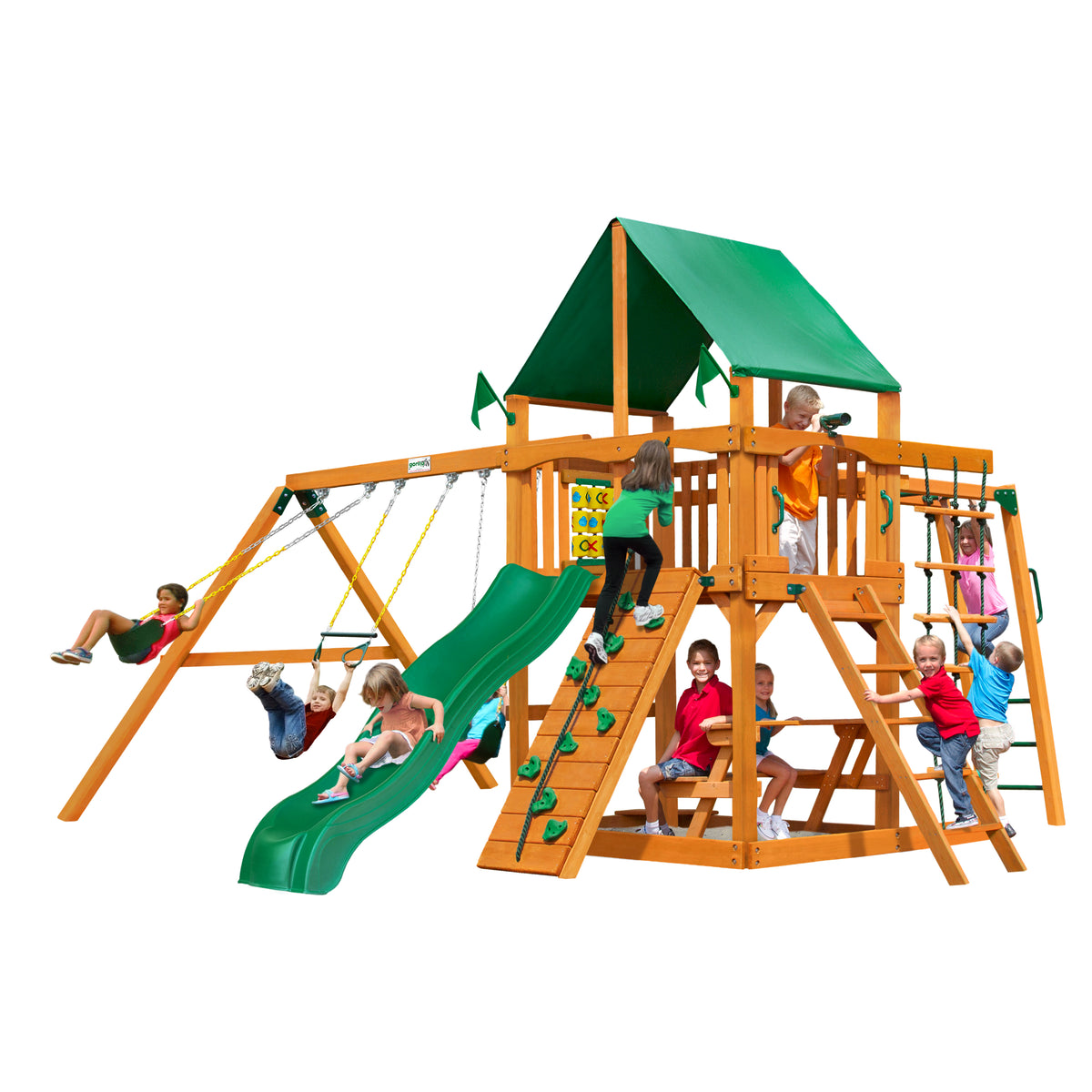 Buy Gorilla Playsets Navigator Swing Set - Fun & Safe Backyard Playset ...