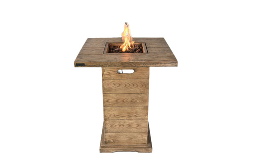 OFG224 Rova Bar Fir Pit Square Wooden Table