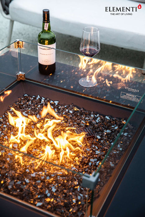 Elementi Plus Roraima Square Concrete Fire Pit Table