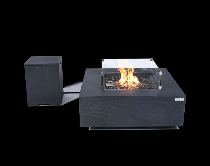 Elementi Plus Roraima Square Concrete Fire Pit Table