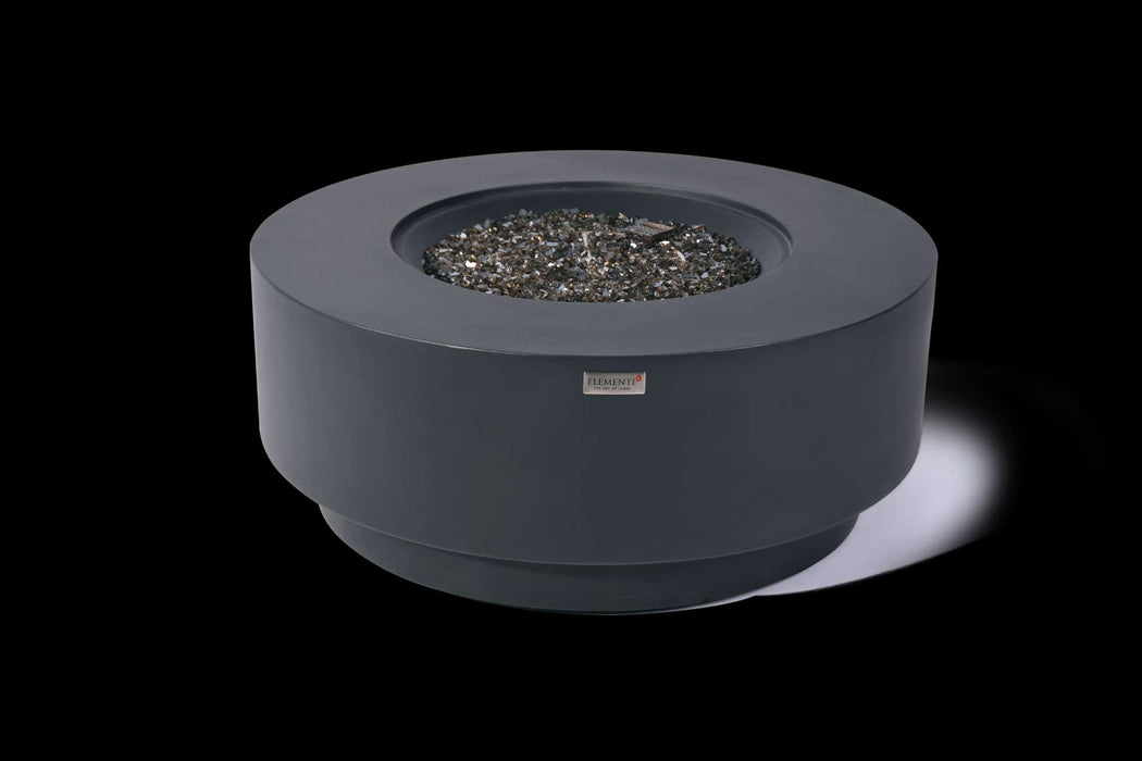 Elementi Plus Nimes Round Concrete Fire Pit Table