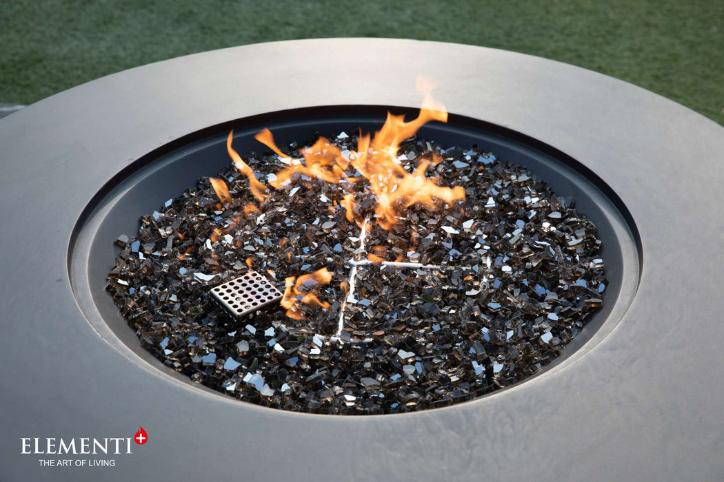 Elementi Plus Nimes Round Concrete Fire Pit Table