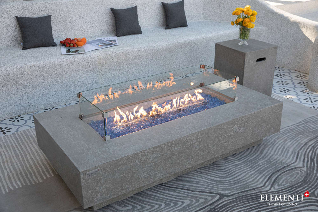 Elementi Plus Riviera Rectangular Concrete Fire Pit