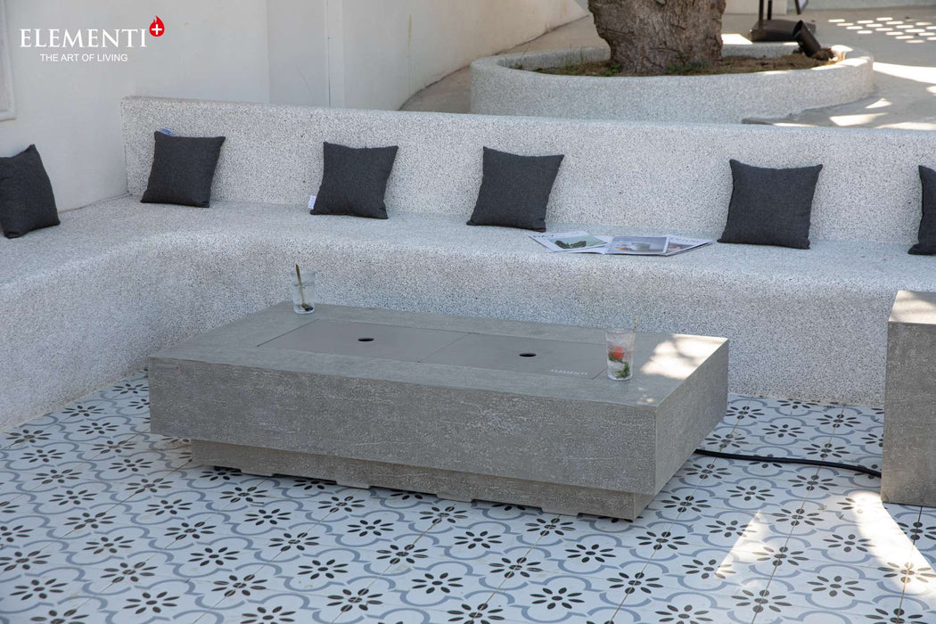 Elementi Plus Riviera Rectangular Concrete Fire Pit