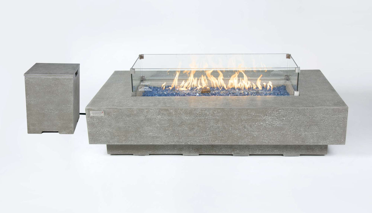 Elementi Plus Riviera Rectangular Concrete Fire Pit