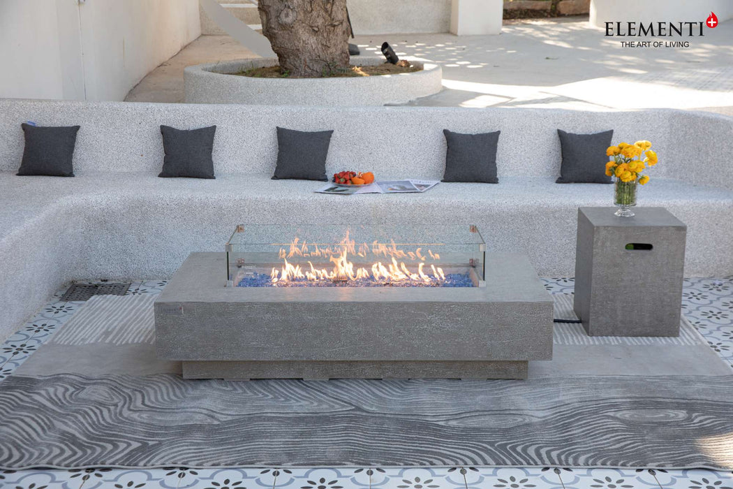 Elementi Plus Riviera Rectangular Concrete Fire Pit