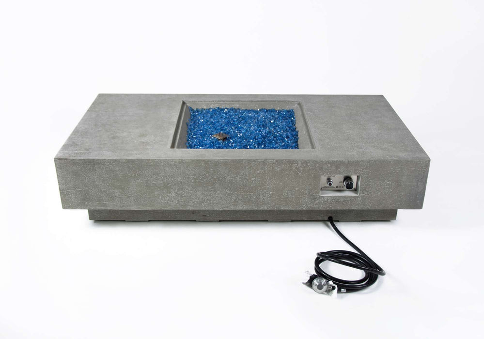 Elementi Plus Monte Carlo Rectangular Concrete Fire Pit Table