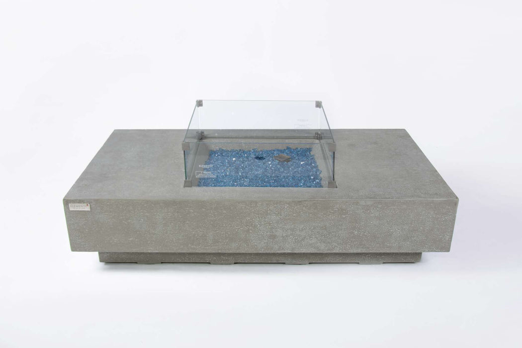 Elementi Plus Monte Carlo Rectangular Concrete Fire Pit Table