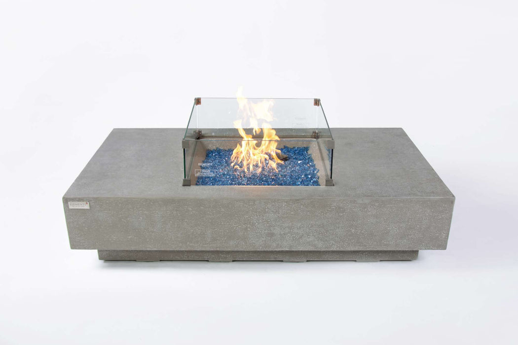 Elementi Plus Monte Carlo Rectangular Concrete Fire Pit Table