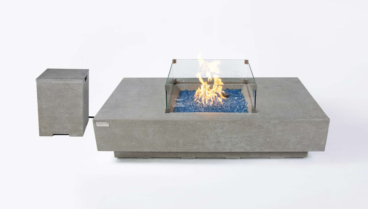 Elementi Plus Monte Carlo Rectangular Concrete Fire Pit Table