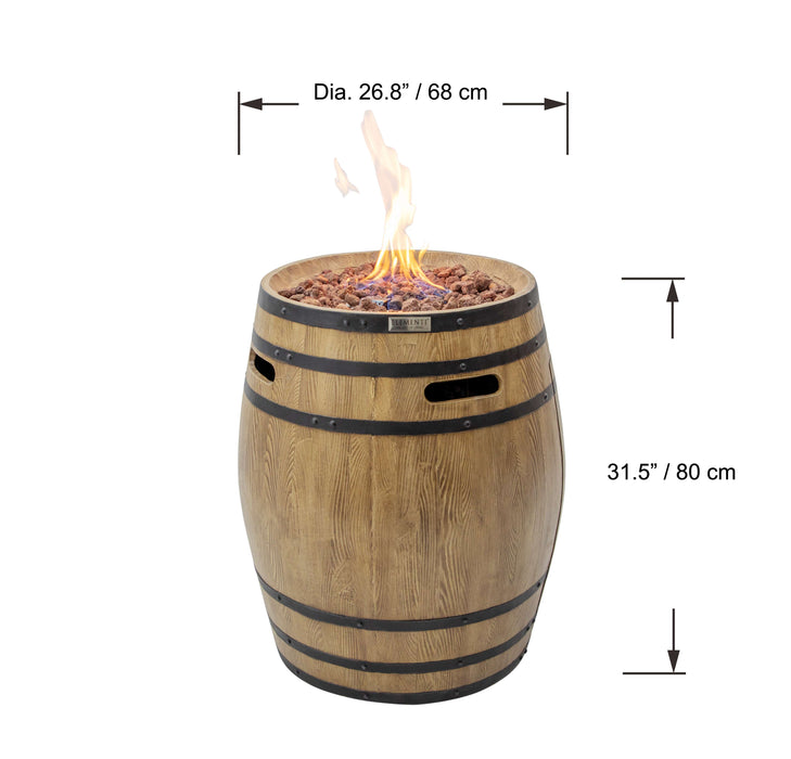 OFG615 Napa Barrel Fire Pit Dimensions