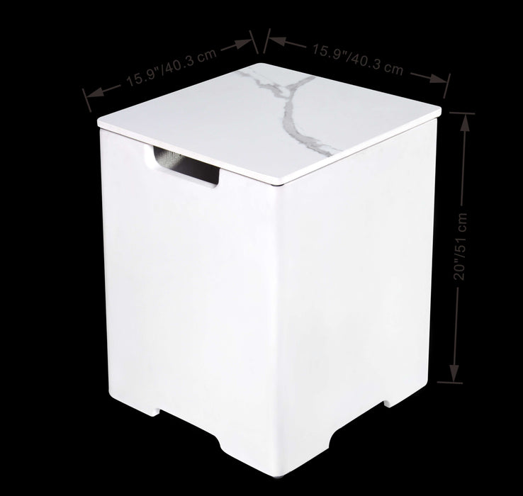 ONB401BW Elementi Plus White Athens Tank Cover