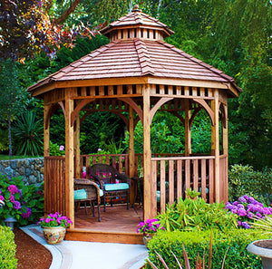 Outdoor Living Today 10′ Bayside Gazebo with Screen Kit