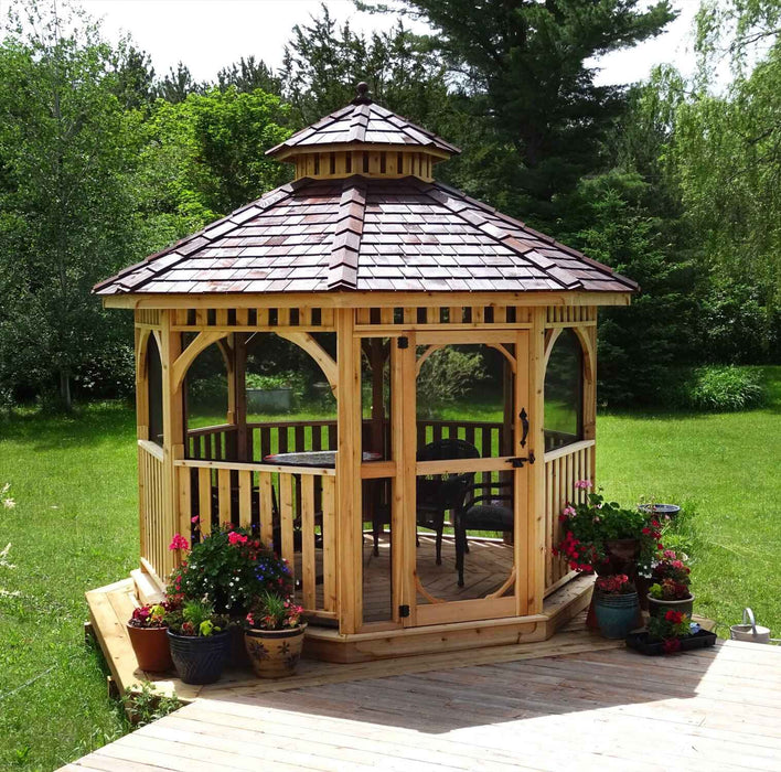 Enjoy Outdoor Living Bug-Free with 10' Bayside Gazebo and Screen