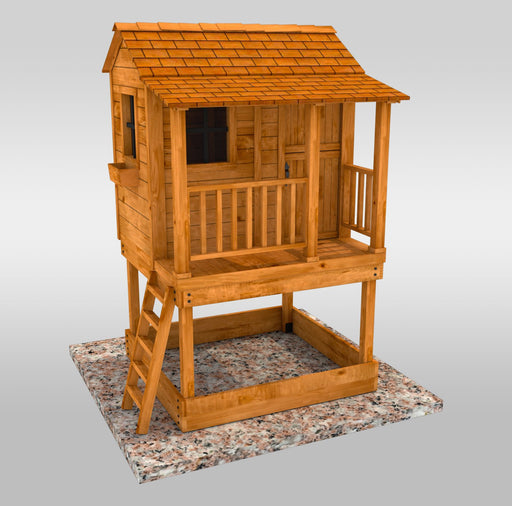 product image of Little Cedar Playhouse & Sandbox 6x6