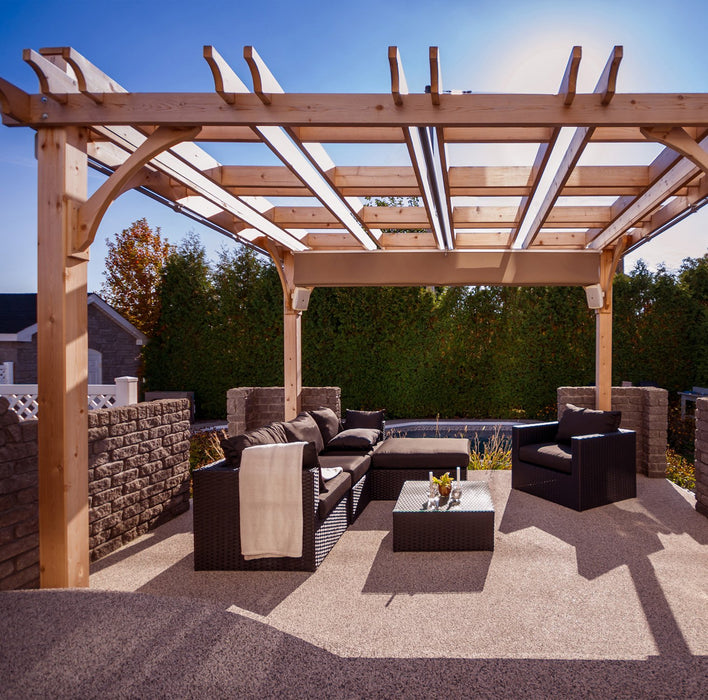 Pergola with Retractable Canopy 10×12 outdoor