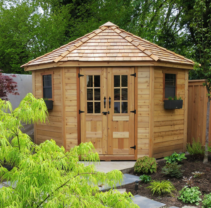 Penthouse Garden Shed 9x9 | Your Unique 5 Sided Shed - Shop Now ...