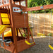 Details of the outdoor wooden playset