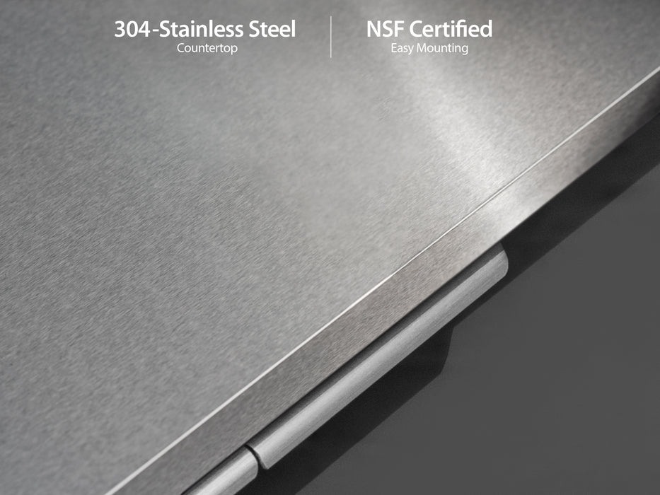 Outdoor Kitchen Aluminum Slate Gray Cabinet featuring 304 stainless steel countertop and NSF certified