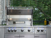 Outdoor Kitchen Stainless Steel	Insert Grill with Stainless Steel Cabinet in backyard setting