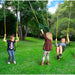Children swinging on the Gorilla Playsets Outing With Monkey Bars Swing Set