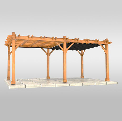 Isolated image of Outdoor Living Today Pergola with Retractable Canopy 12×20 on a clean backdrop.