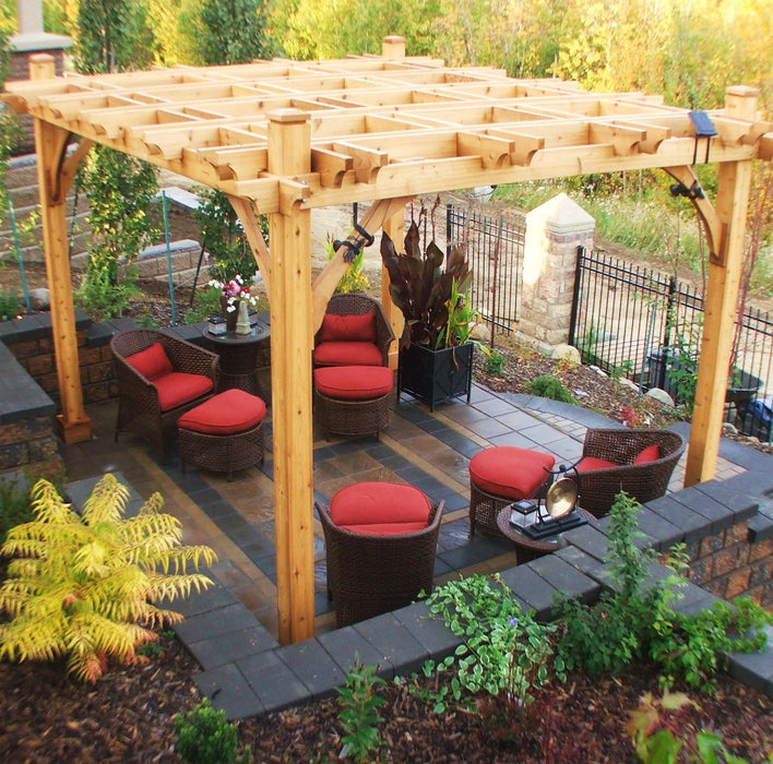Pergola with Canopy 10×10 on the backyard