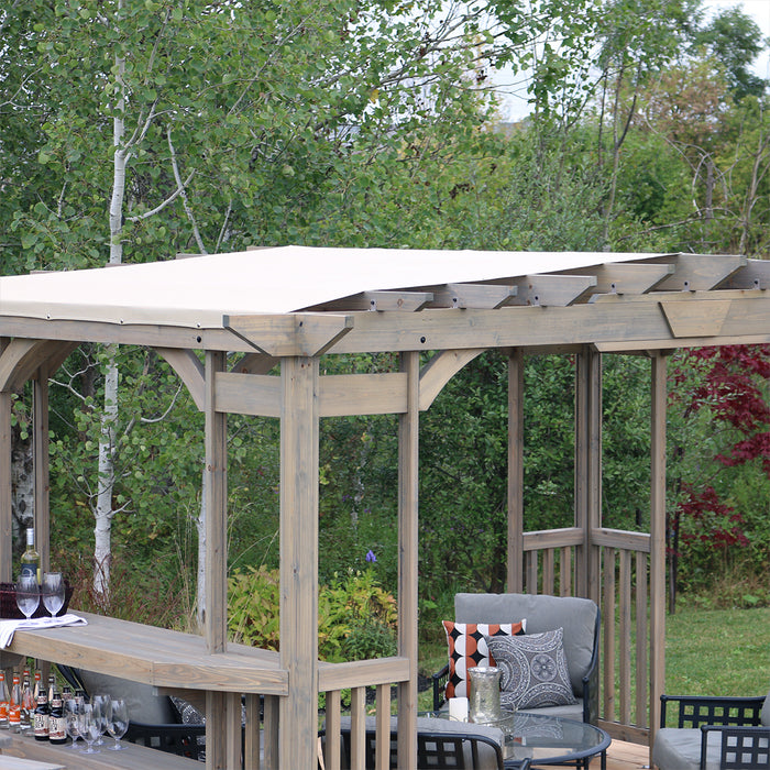 View from the top of the Yardistry 10x14 Madison Pergola.