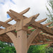 Close-up of the corner post and roof detail of the 12x24 Pergola from Yardistry.