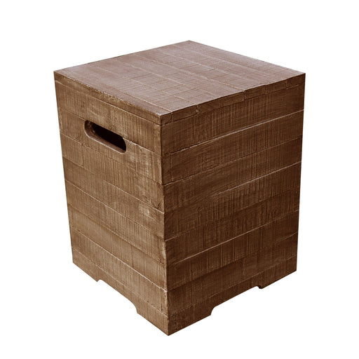 Modeno Square Tank Cover - Travertine ONB020 in red wood