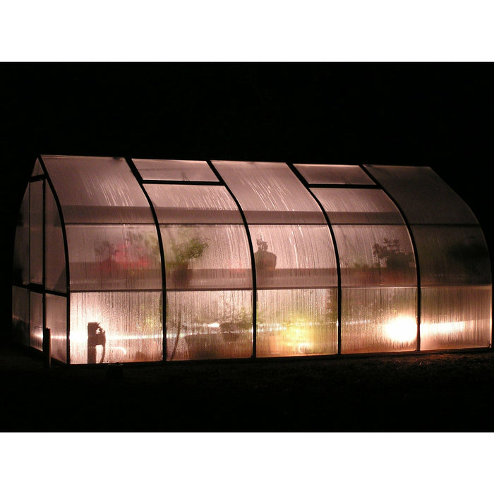 Hoklartherm Riga Greenhouses 5 (165 sq.ft.) lit up