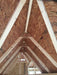 Detailed view of the interior roof of Little Cottage Company Sara's Victorian Mansion Playhouse.