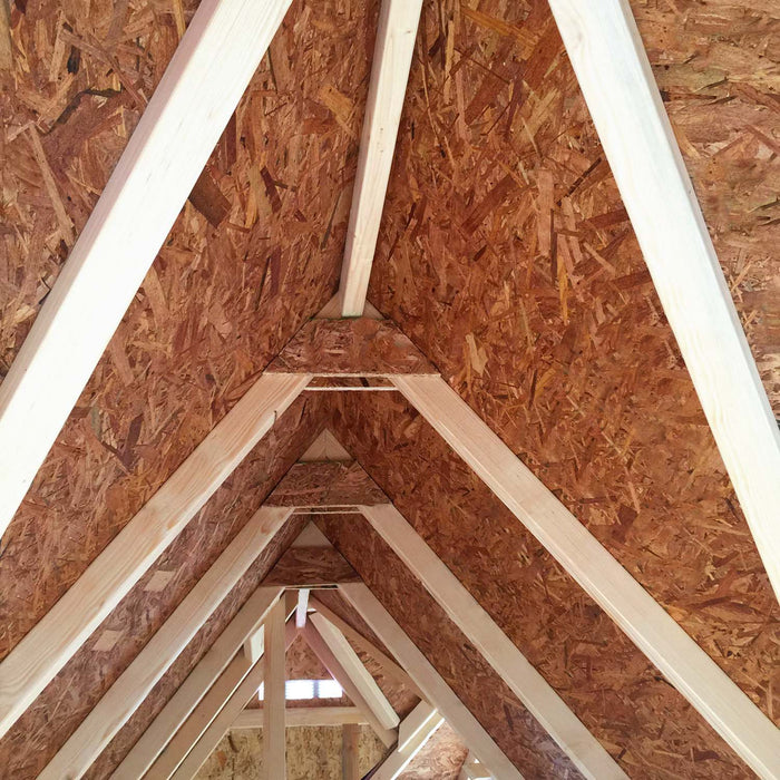 Detailed view of the interior roof of Little Cottage Company Sara's Victorian Mansion Playhouse.