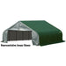 ShelterLogic ShelterCoat 18 x 28 ft. Garage Peak green on a white background