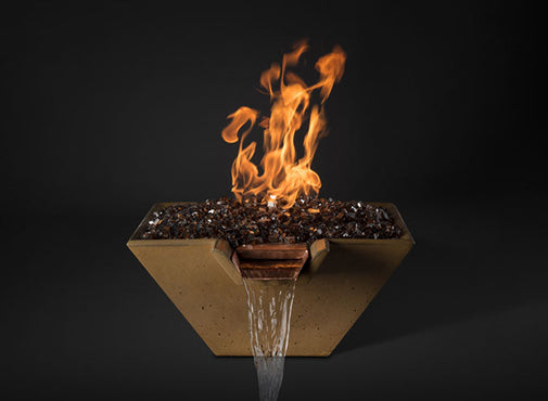 product image of Slick Rock Concrete 29" Square Cascade Water & Fire Bowl