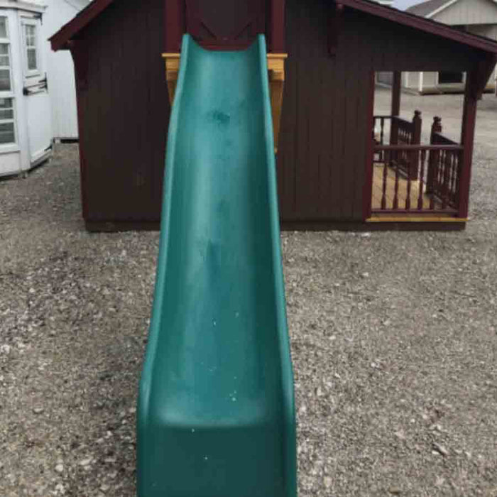 The thrilling slide feature of the meticulously designed Craftsman Playhouse by Little Cottage Company, offering endless hours of joy and play