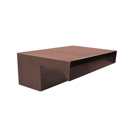 Elegant brown Smooth cover by The Outdoor Plus, made of steel, providing a sleek and modern look for fire pits.